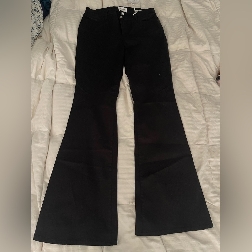 Frame Denim Black Flare & Wide Leg Jeans